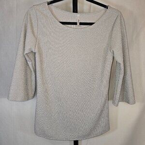 Sparkling Silver Long Sleeve Blouse